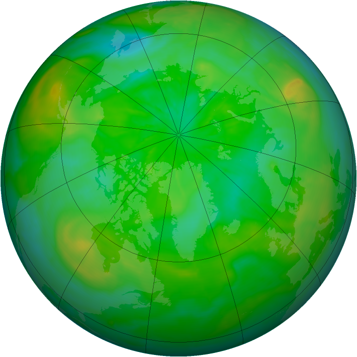 Arctic ozone map for 13 July 2014